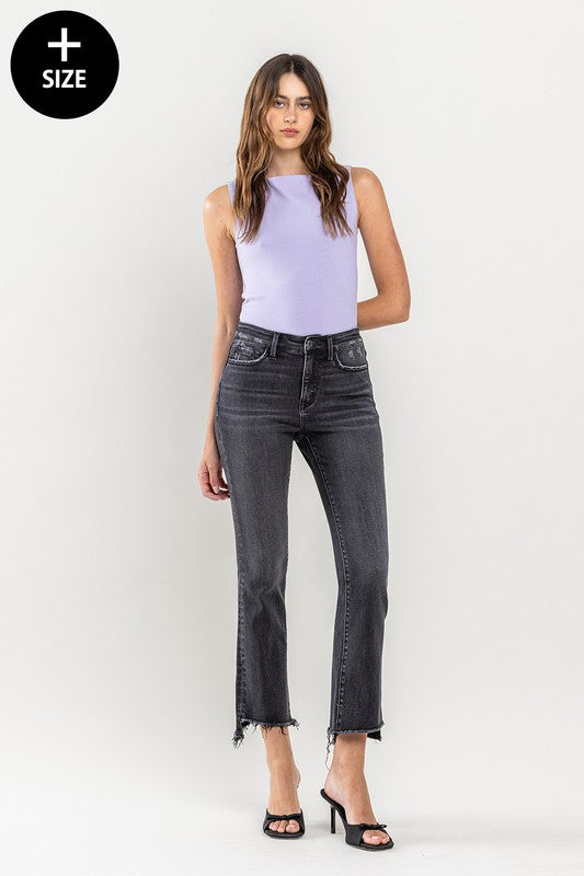 Vervet by Flying Monkey Plus Size High Rise Crop Flare Jeans