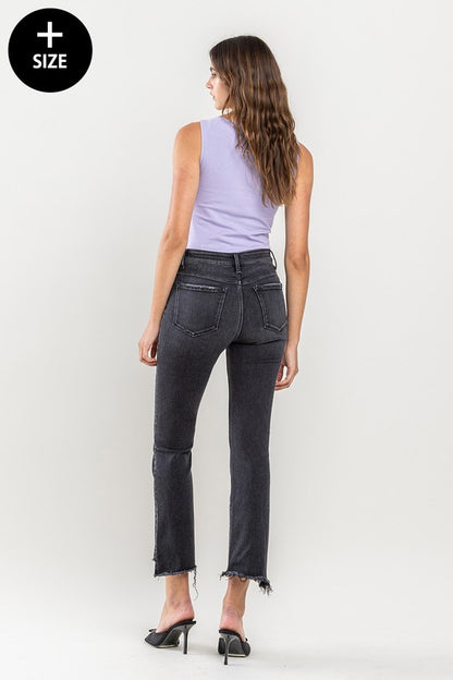 Vervet by Flying Monkey Plus Size High Rise Crop Flare Jeans