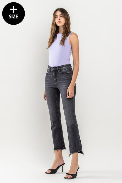 Vervet by Flying Monkey Plus Size High Rise Crop Flare Jeans