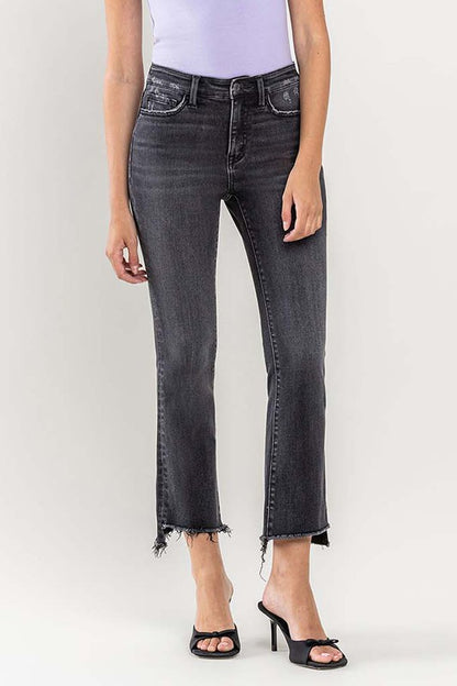 Vervet by Flying Monkey Plus Size High Rise Crop Flare Jeans