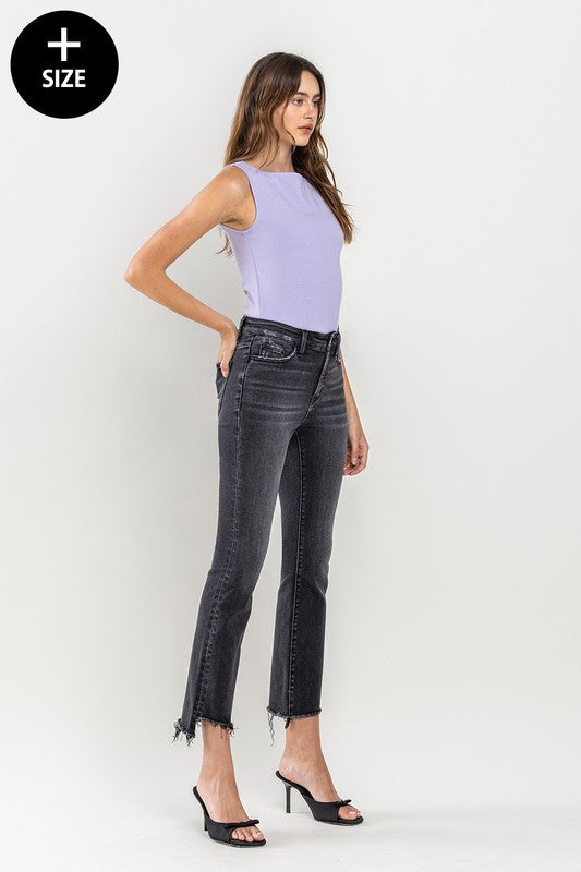 Vervet by Flying Monkey Plus Size High Rise Crop Flare Jeans