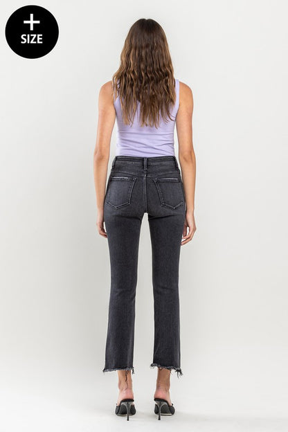 Vervet by Flying Monkey Plus Size High Rise Crop Flare Jeans