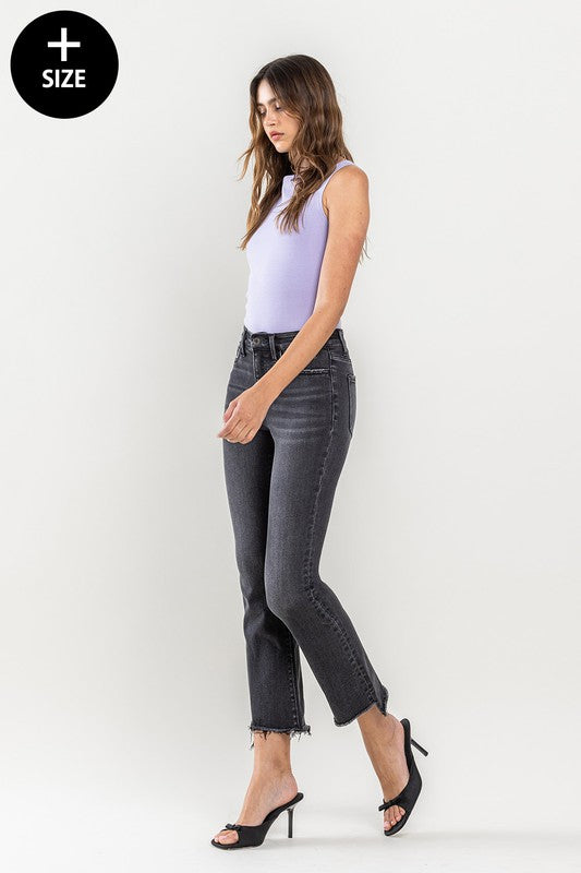 Vervet by Flying Monkey Plus Size High Rise Crop Flare Jeans