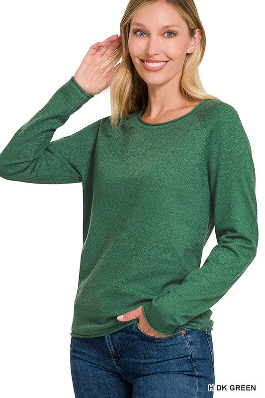 Viscose Round Neck Basic Sweater