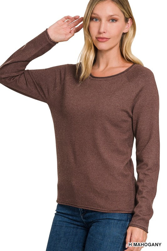 Viscose Round Neck Basic Sweater