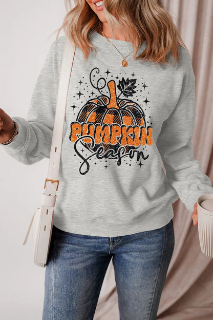 Graphic Round Neck Long Sleeve Sweatshirt