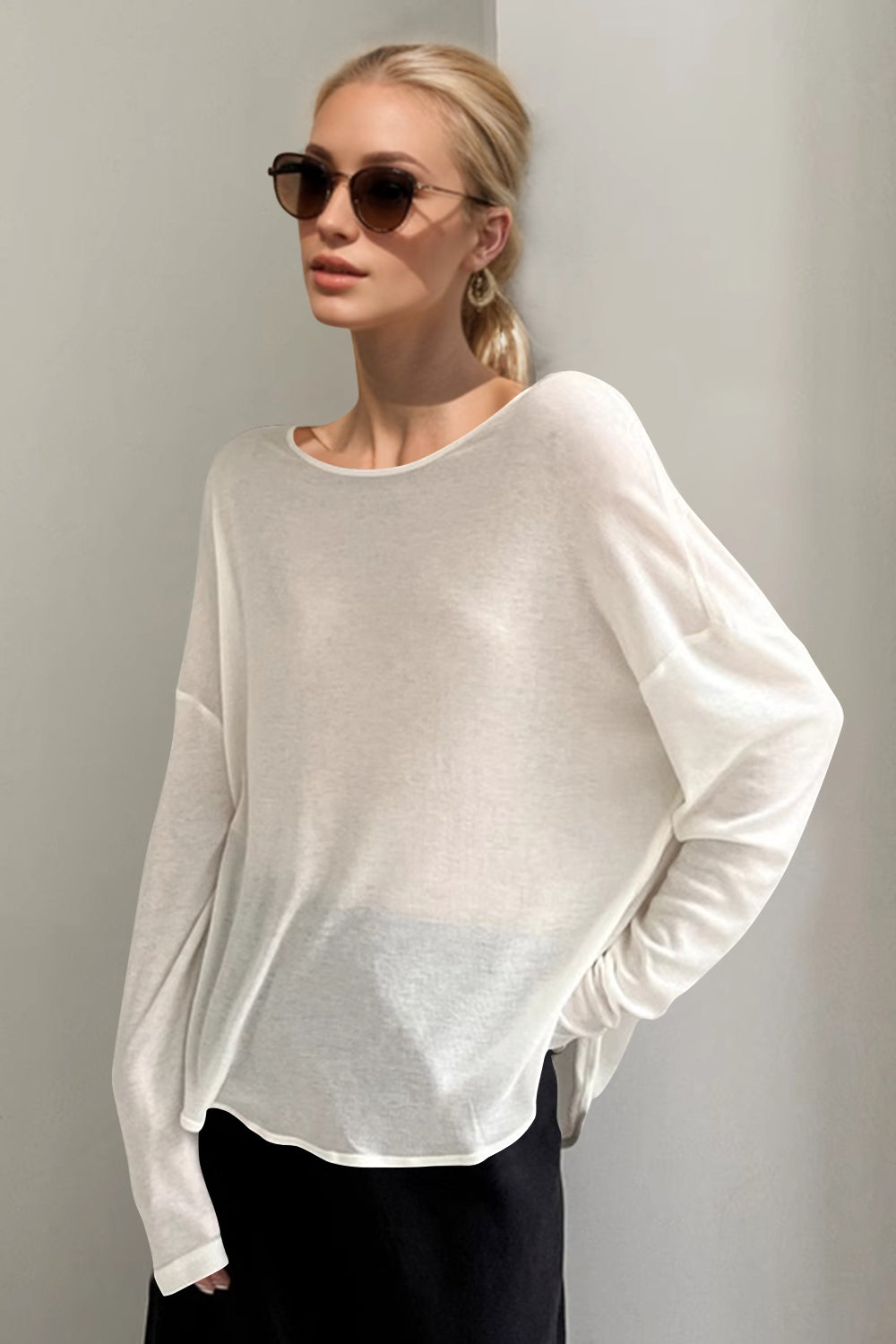 High-Low Long Sleeve T-Shirt