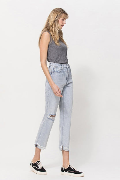 VERVET BY FLYING MONKEY SUPER HIGH RELAXED CUFFED STRAIGHT JEAN