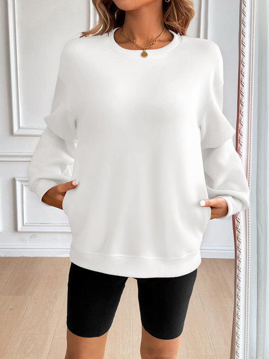 Round Neck Long Sleeve Sweatshirt