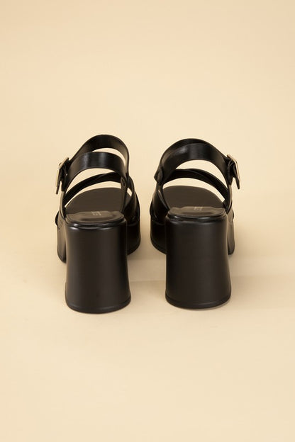 CRISSCROSS SANDAL HEELS