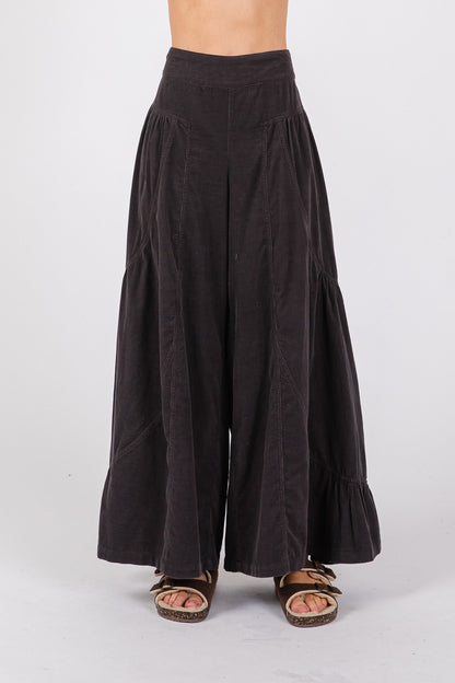 High Rise Corduroy Wide Leg Pants