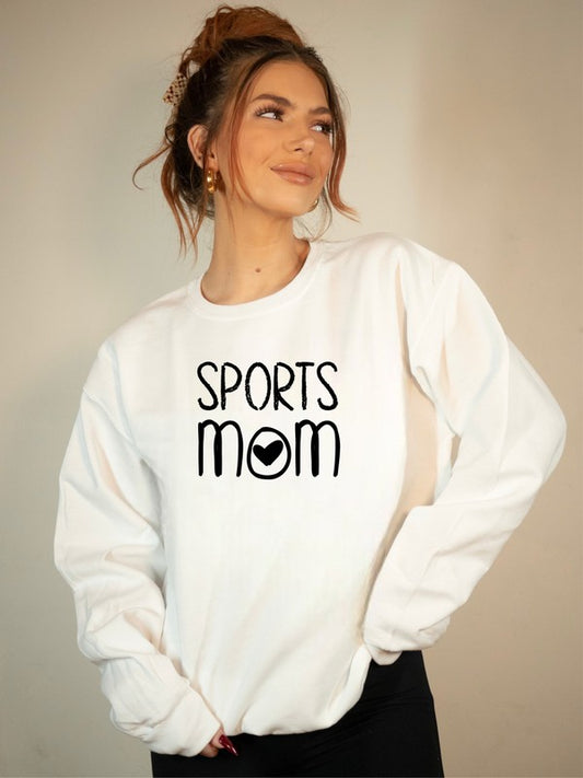 Sports Mom Heart Premium Bella Canvas Sweatshirt