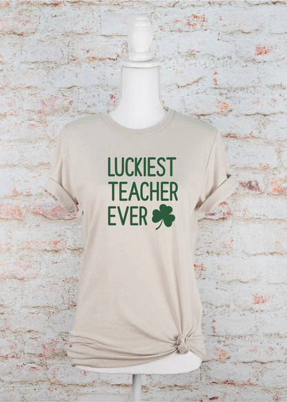 Luckiest Teacher Ever St. Patrick's Day Graphic