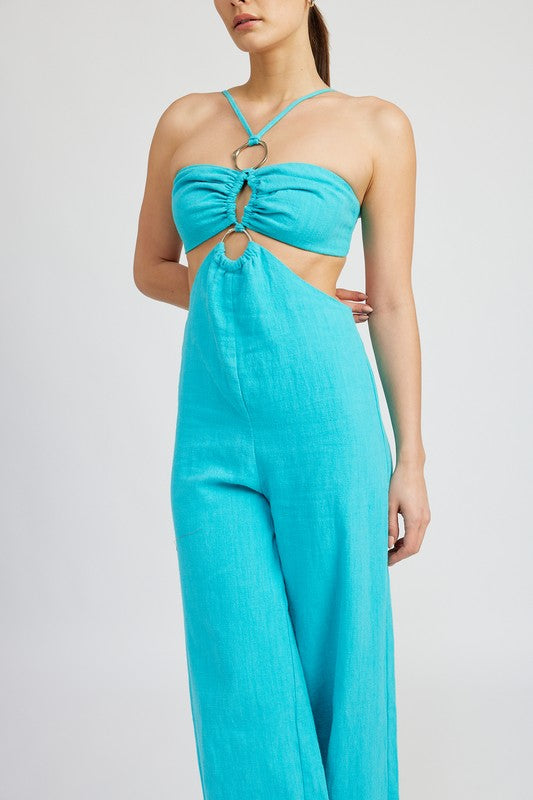 DOUBLE O RING CUT OUT JUMPSUIT