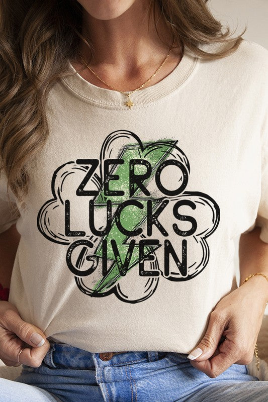 St Patrick's Zero Lucks Given Graphic Tee