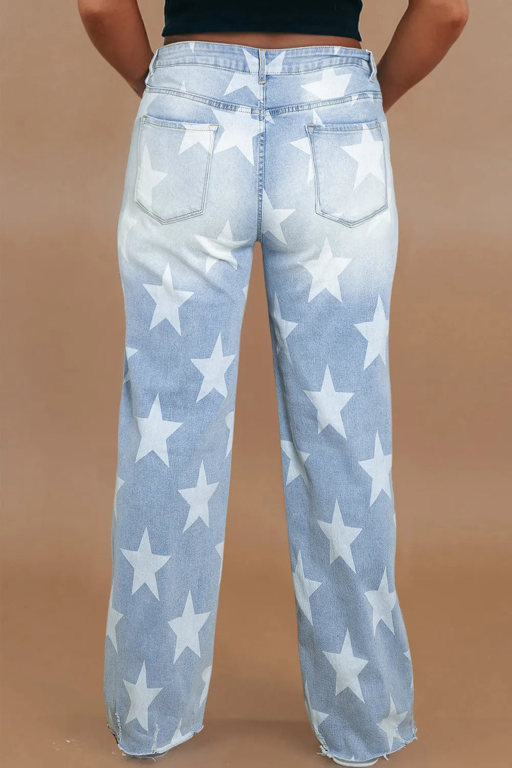 Star Straight Leg Jeans with Pockets