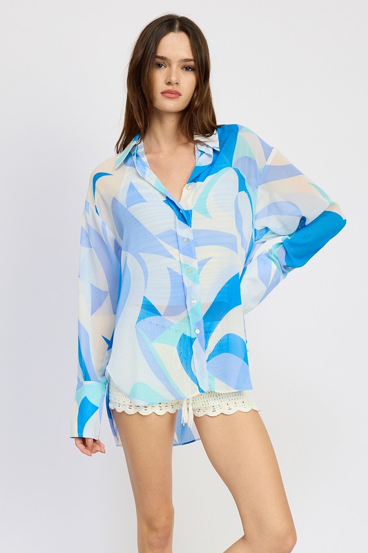 PRINTED OVERSIZED SHIRT