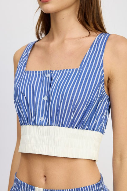 STRIPED CROP TANK TOP