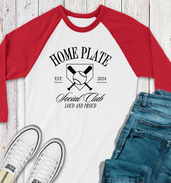 Homeplate Social Club Baseball Sleeve Tee