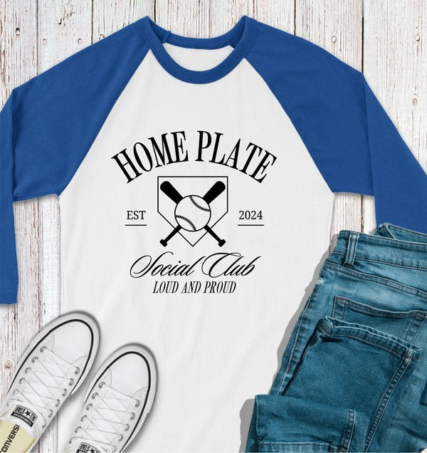 Homeplate Social Club Baseball Sleeve Tee