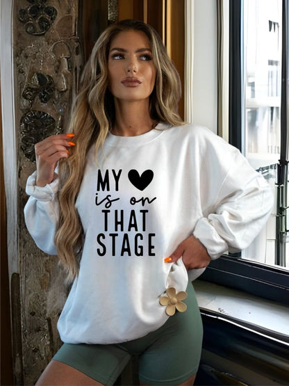 My Heart is On That Stage Crewneck Sweatshirt