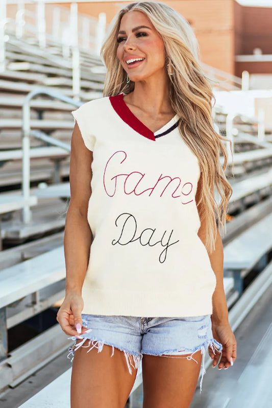 GAME DAY V-Neck Sweater Vest