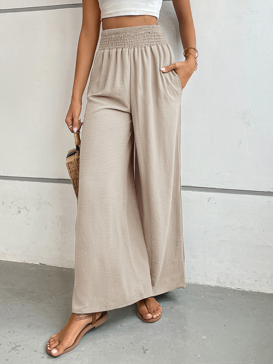 Wide Leg Pants with Pockets