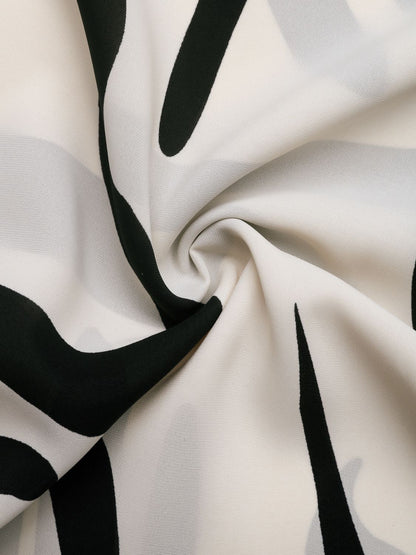 Printed Notched Half Sleeve Blouse