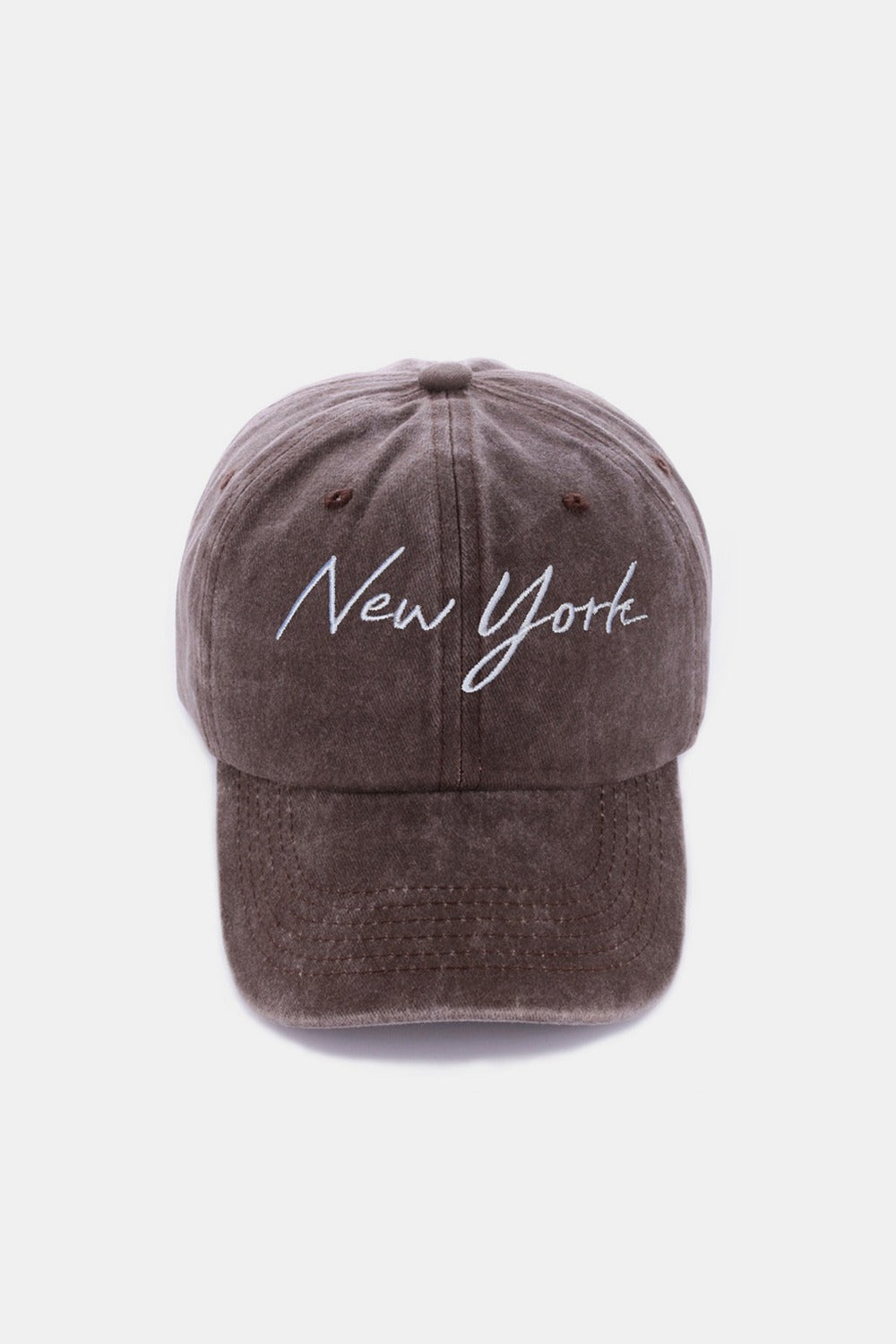 Washed Embroidered City Baseball Cap