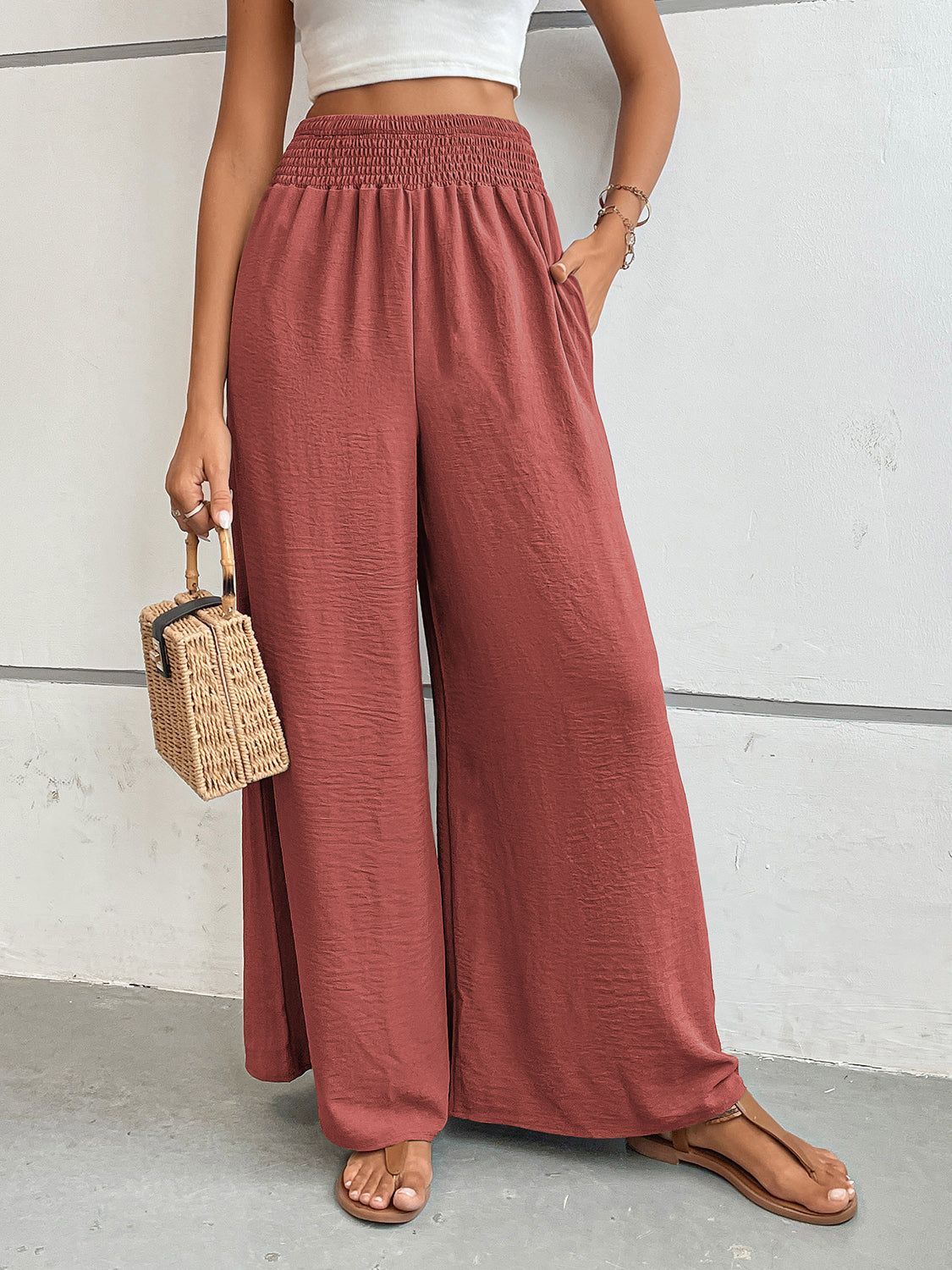 Wide Leg Pants with Pockets