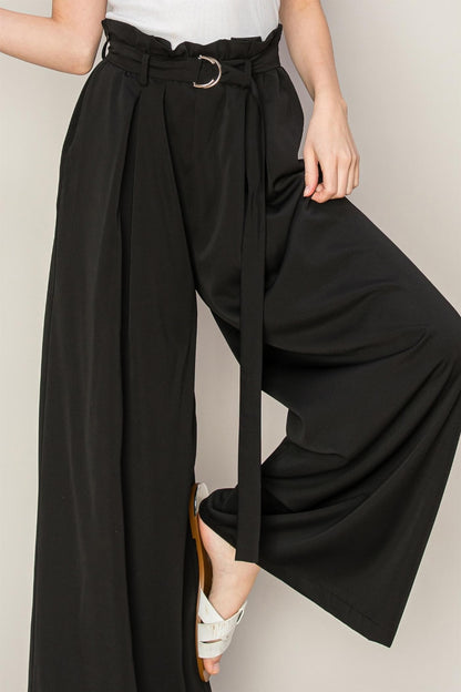 Paperbag Waist Wide Leg Pants