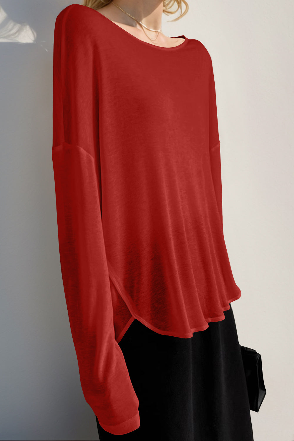 High-Low Long Sleeve T-Shirt