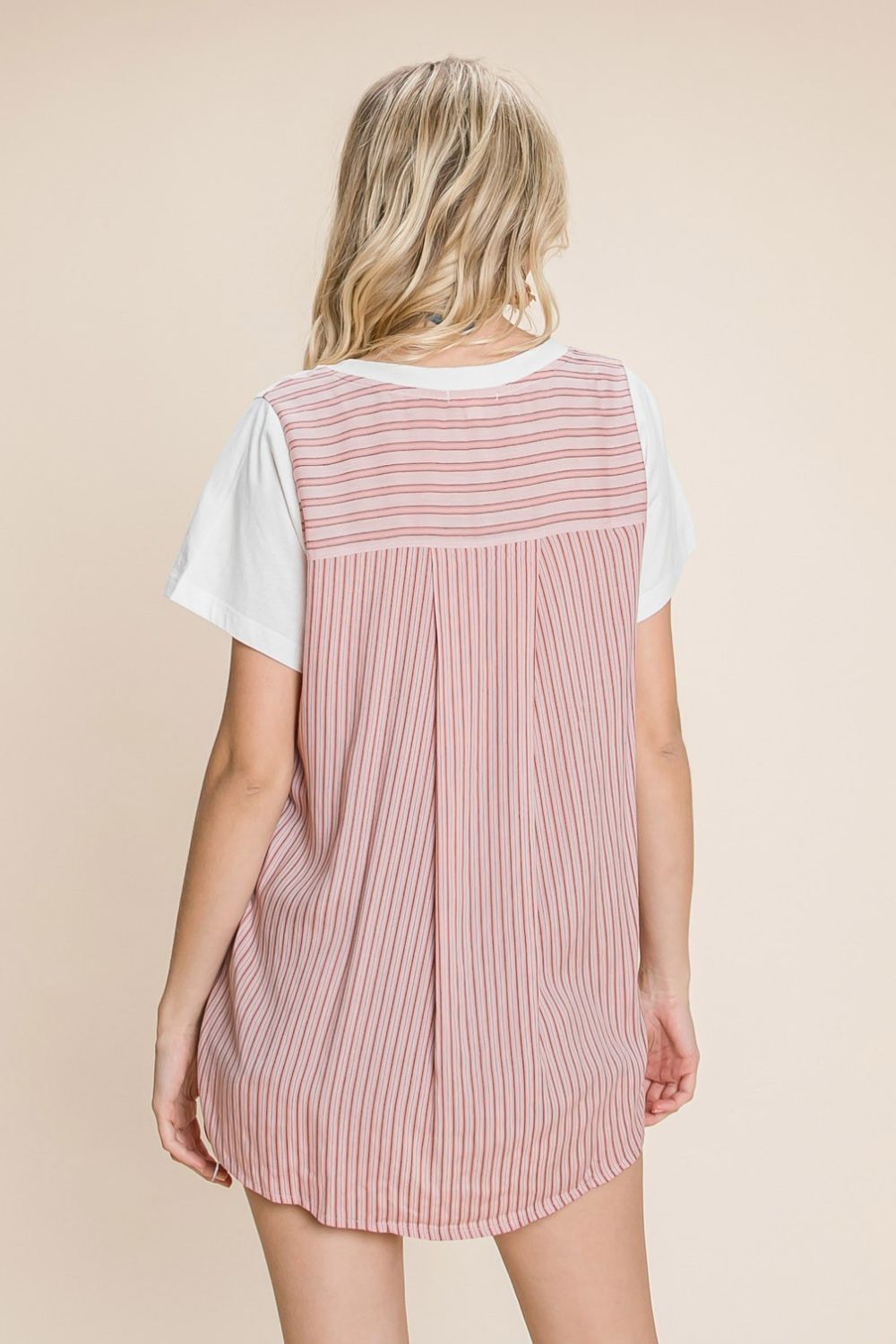 Contrast Striped Short Sleeve T-Shirt