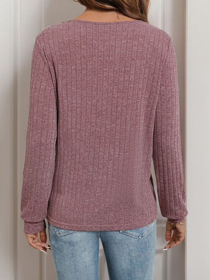 Square Neck Long Sleeve T-Shirt