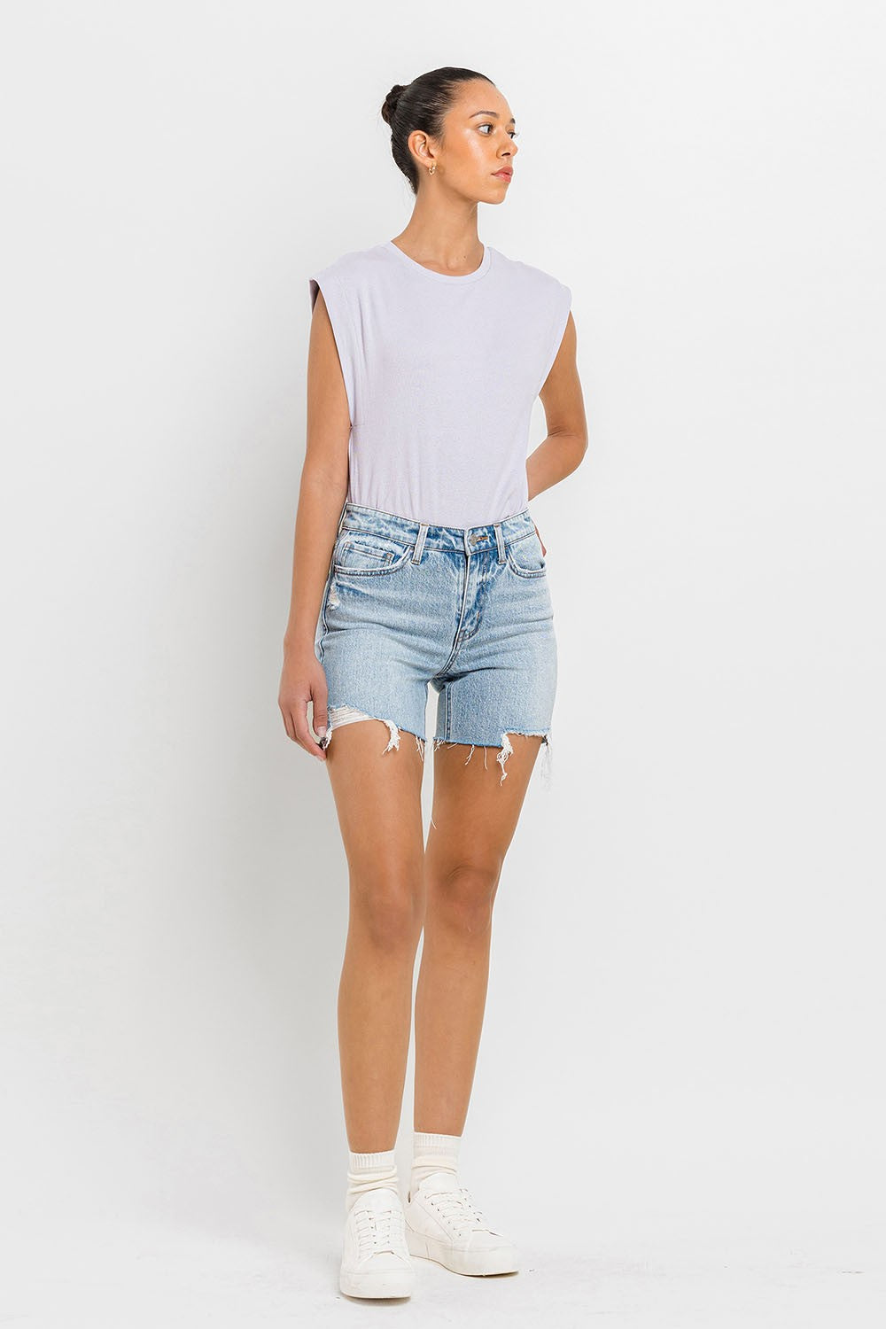 Vervet by Flying Monkey High Rise Denim Shorts