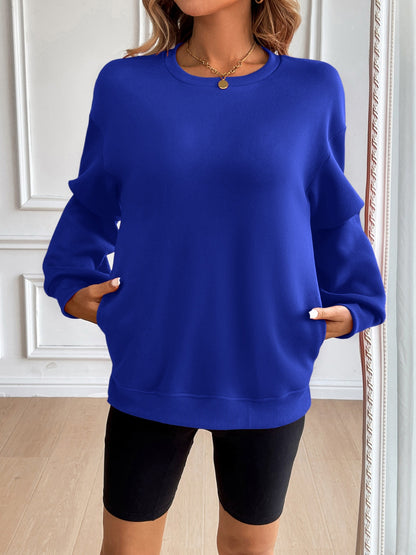 Round Neck Long Sleeve Sweatshirt