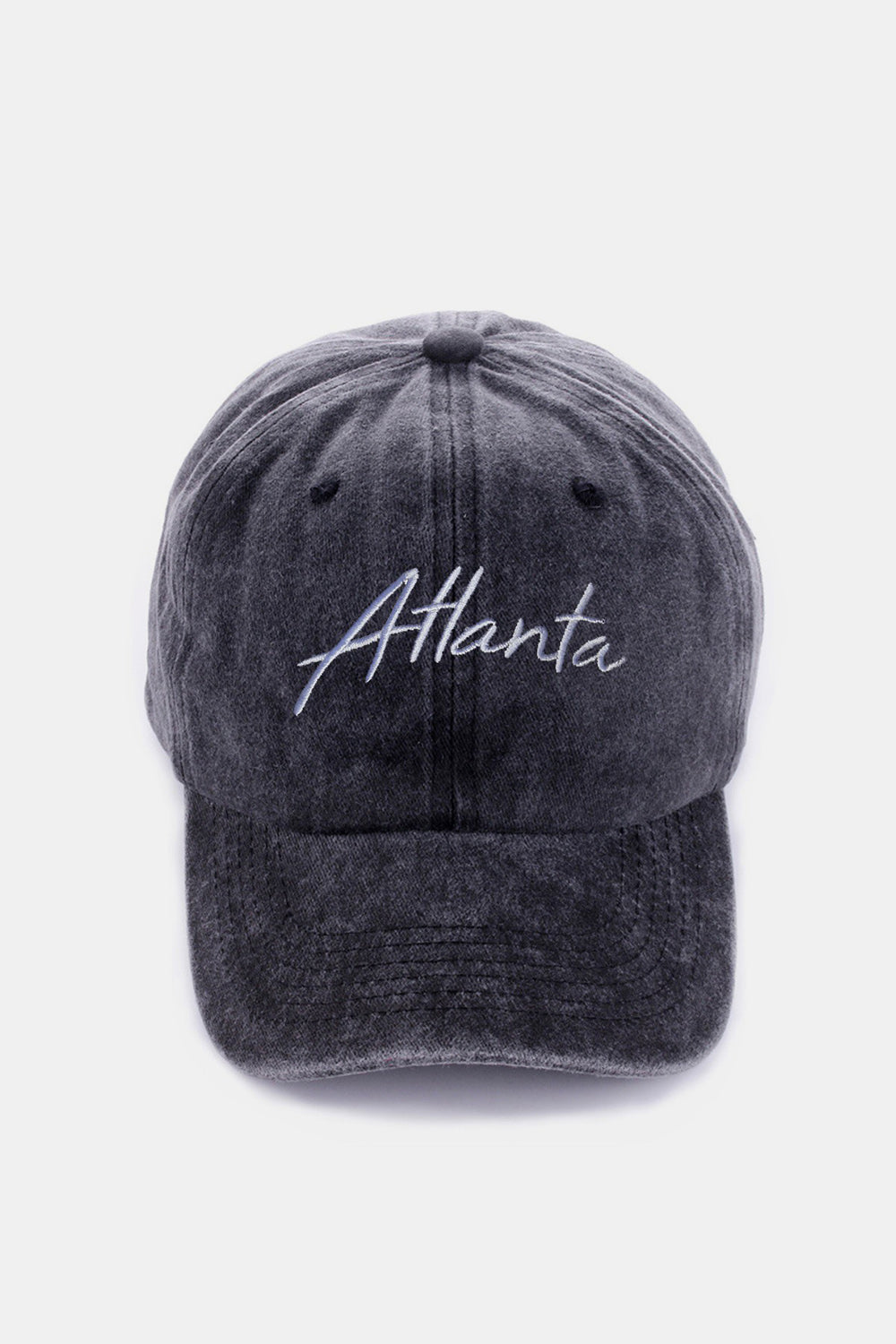 Washed ATLANTA Embroidered Baseball Cap