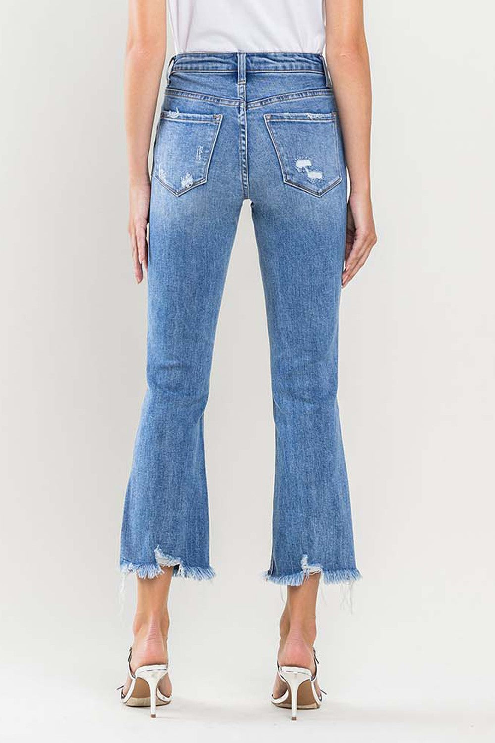 Vervet by Flying Monkey High Rise Cropped Flare Jeans