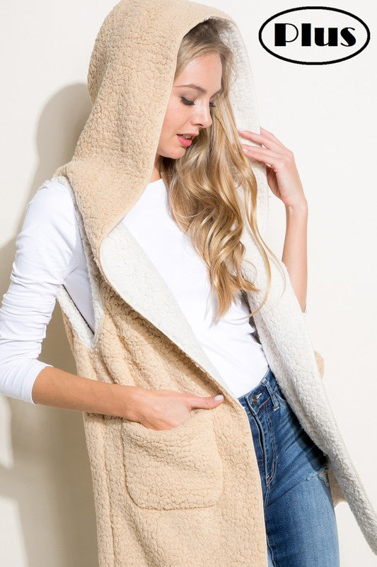 PLUS SHERPA LONG VEST