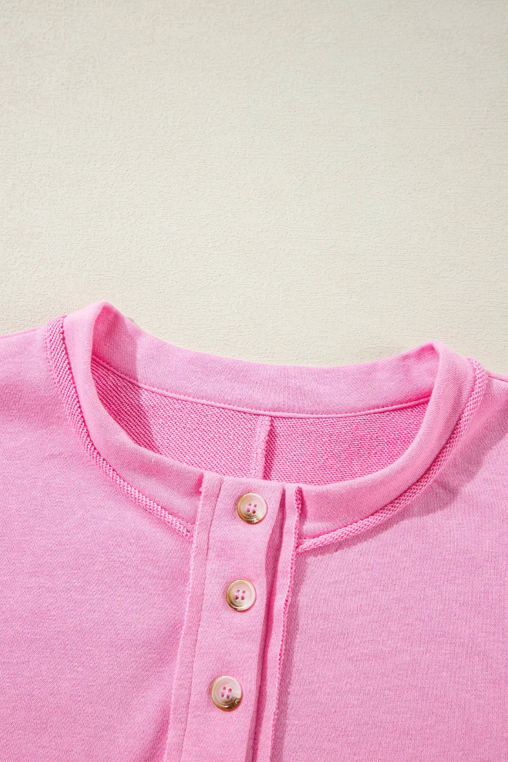 Half Button Long Sleeve Sweatshirt