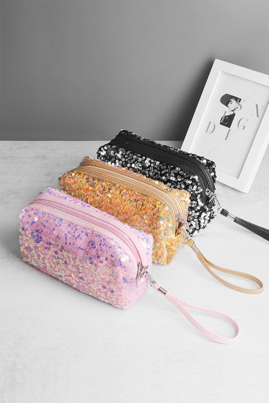 Colorful Shine Cosmetic Sequin Design Bag