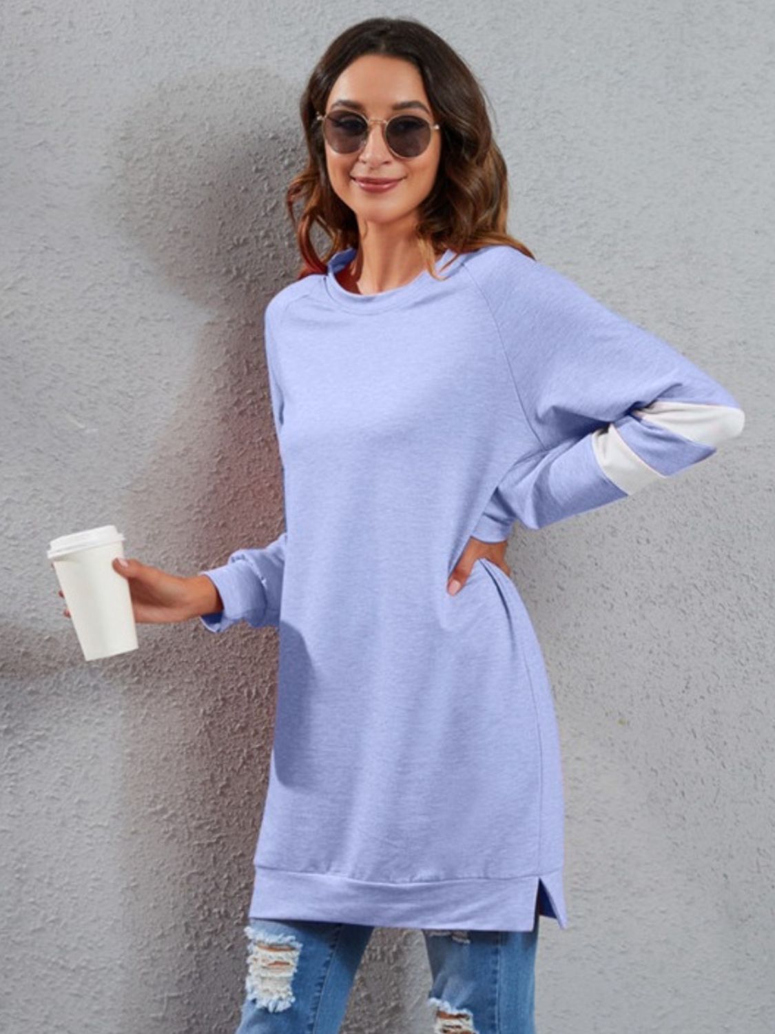 Striped Round Neck Long Sleeve T-Shirt