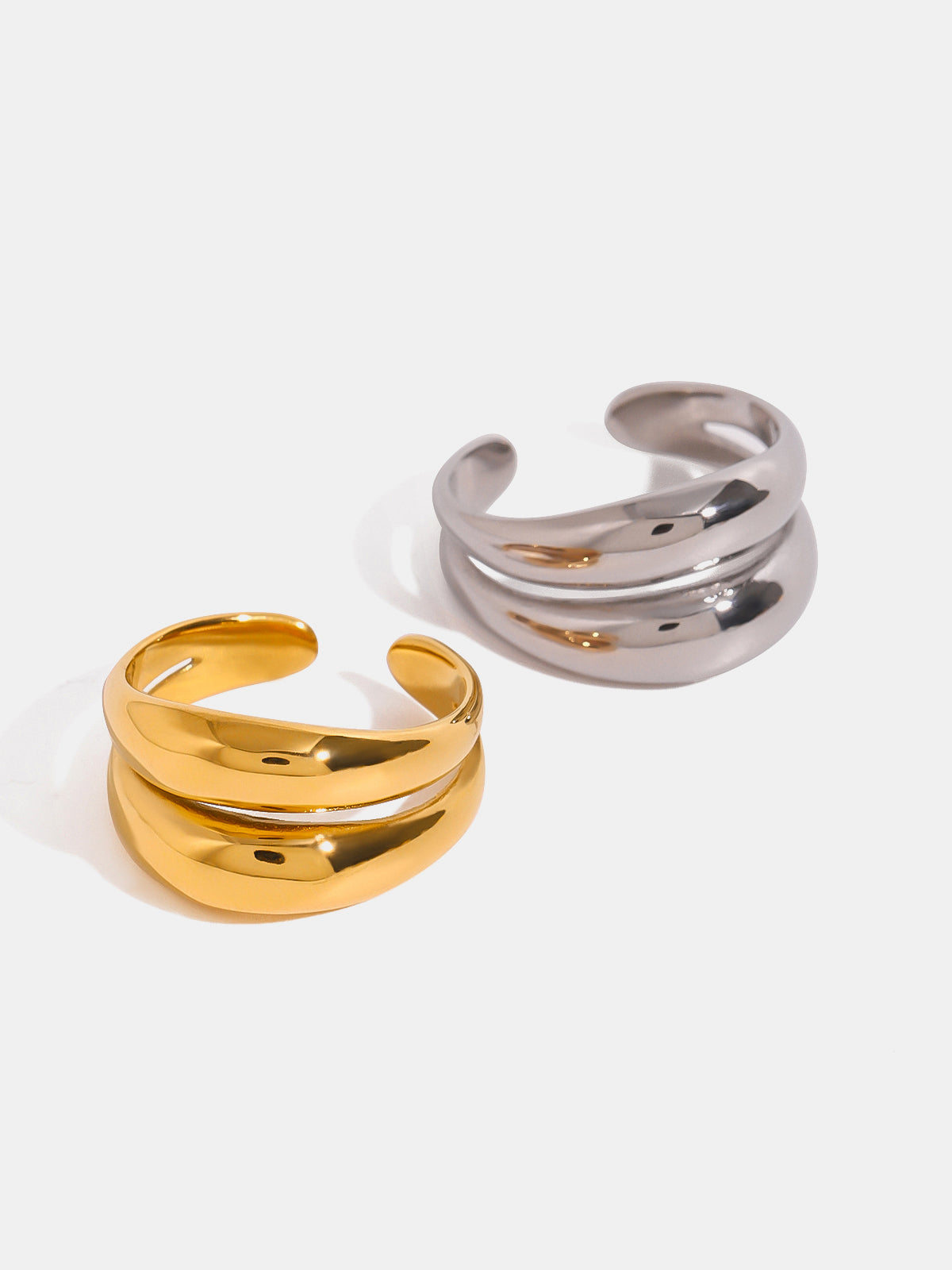 Stainless Steel Double-Layered Ring