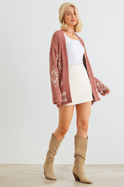 Open Front Long Sleeve Cardigan