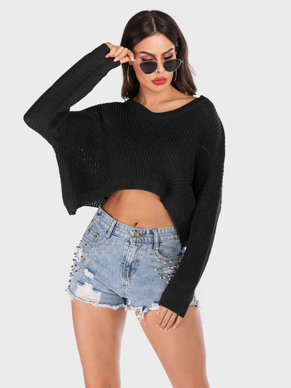 V-Neck Long Sleeve Sweater