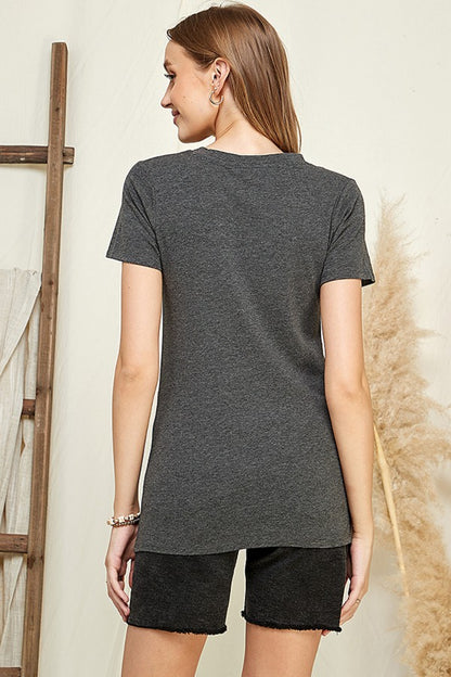 V-Neck Short Sleeve T-Shirt