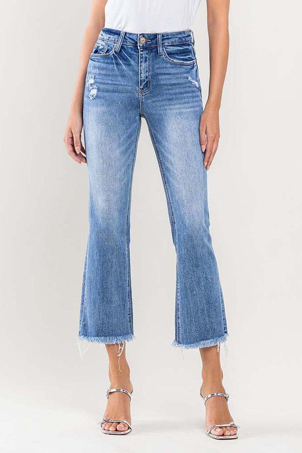 Vervet by Flying Monkey High Rise Cropped Flare Jeans