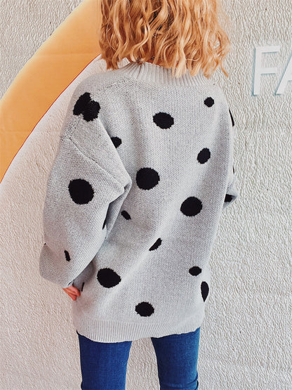 Polka Dot Button Up Cardigan