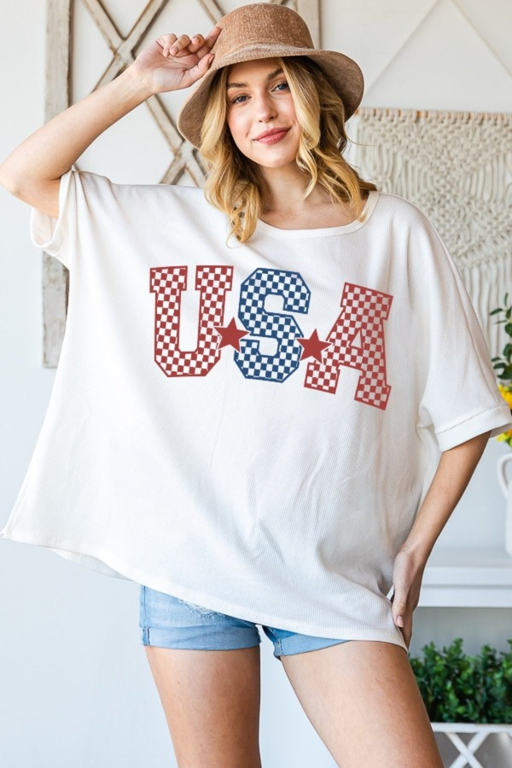 USA Graphic Round Neck T-Shirt