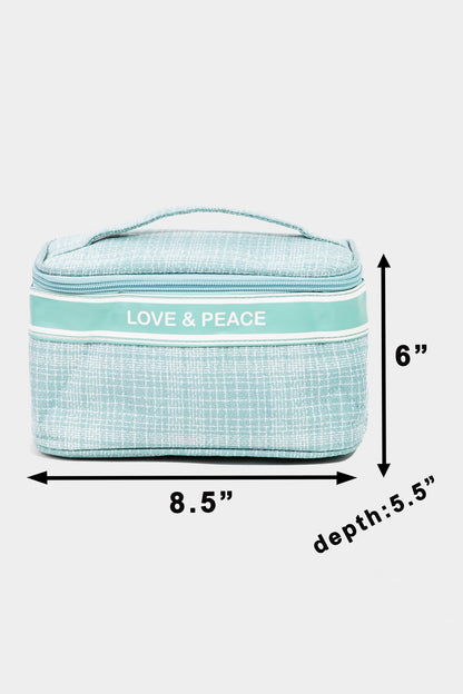 Love & Peace Striped Handle Bag